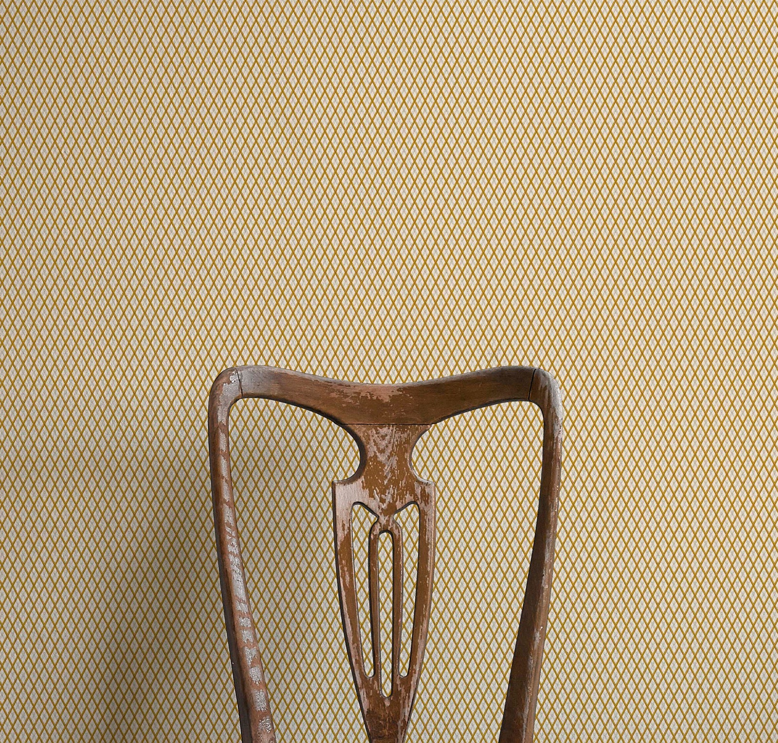 Little Lattice Wallpaper - Mustard