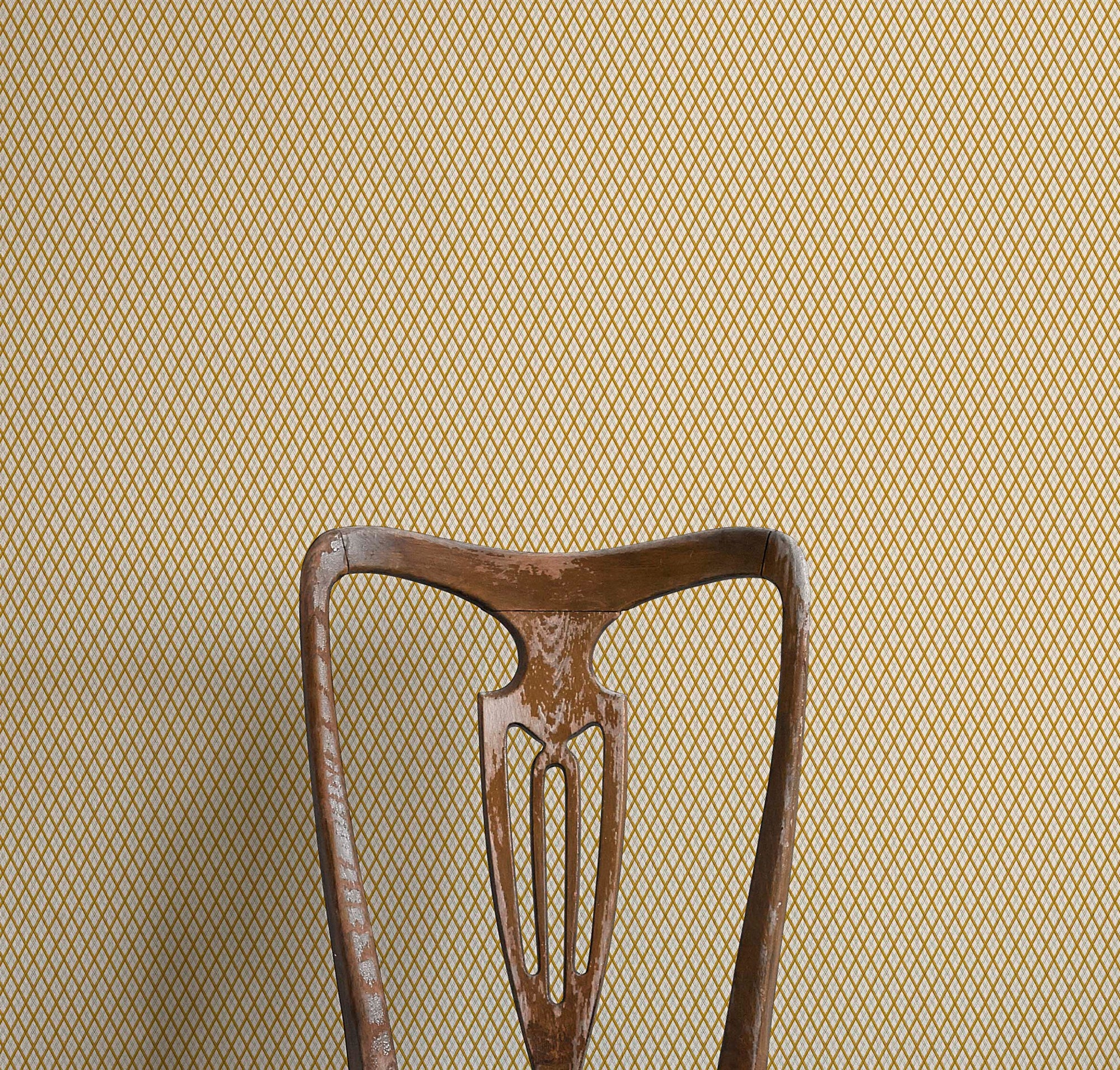 Little Lattice Wallpaper - Mustard