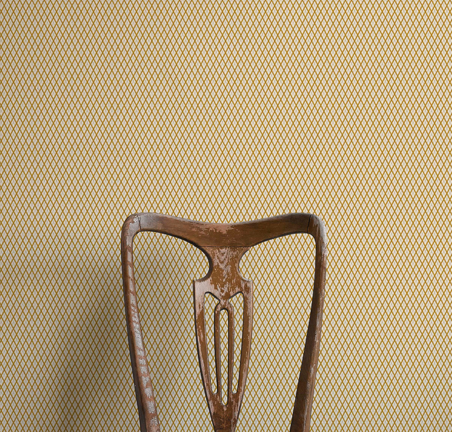 Little Lattice Wallpaper - Mustard