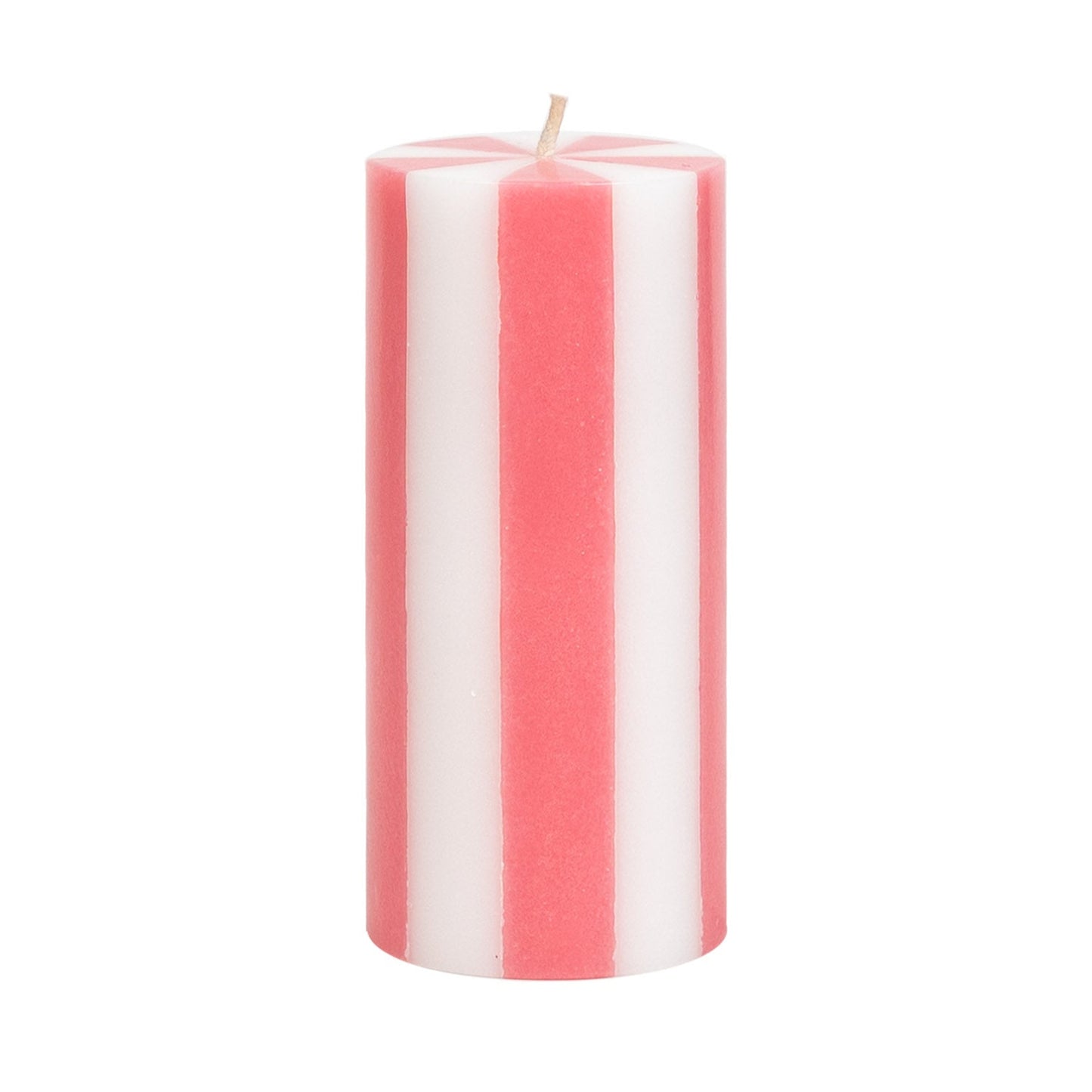 Medium Pillar Candle - Flat Pink / White
