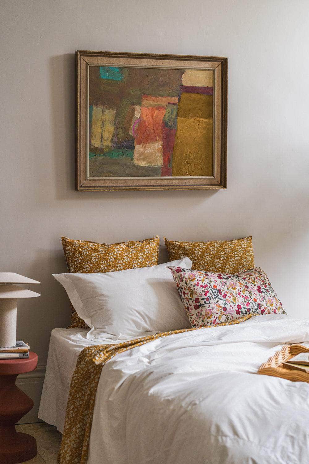 Pillowcase Made With Liberty Fabric Capel Mustard