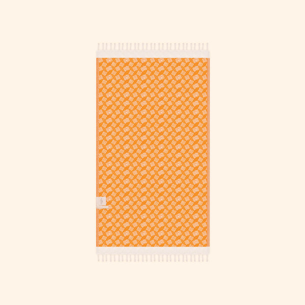 Modern Love Pure Cotton Bath Towel In Sicilian Orange