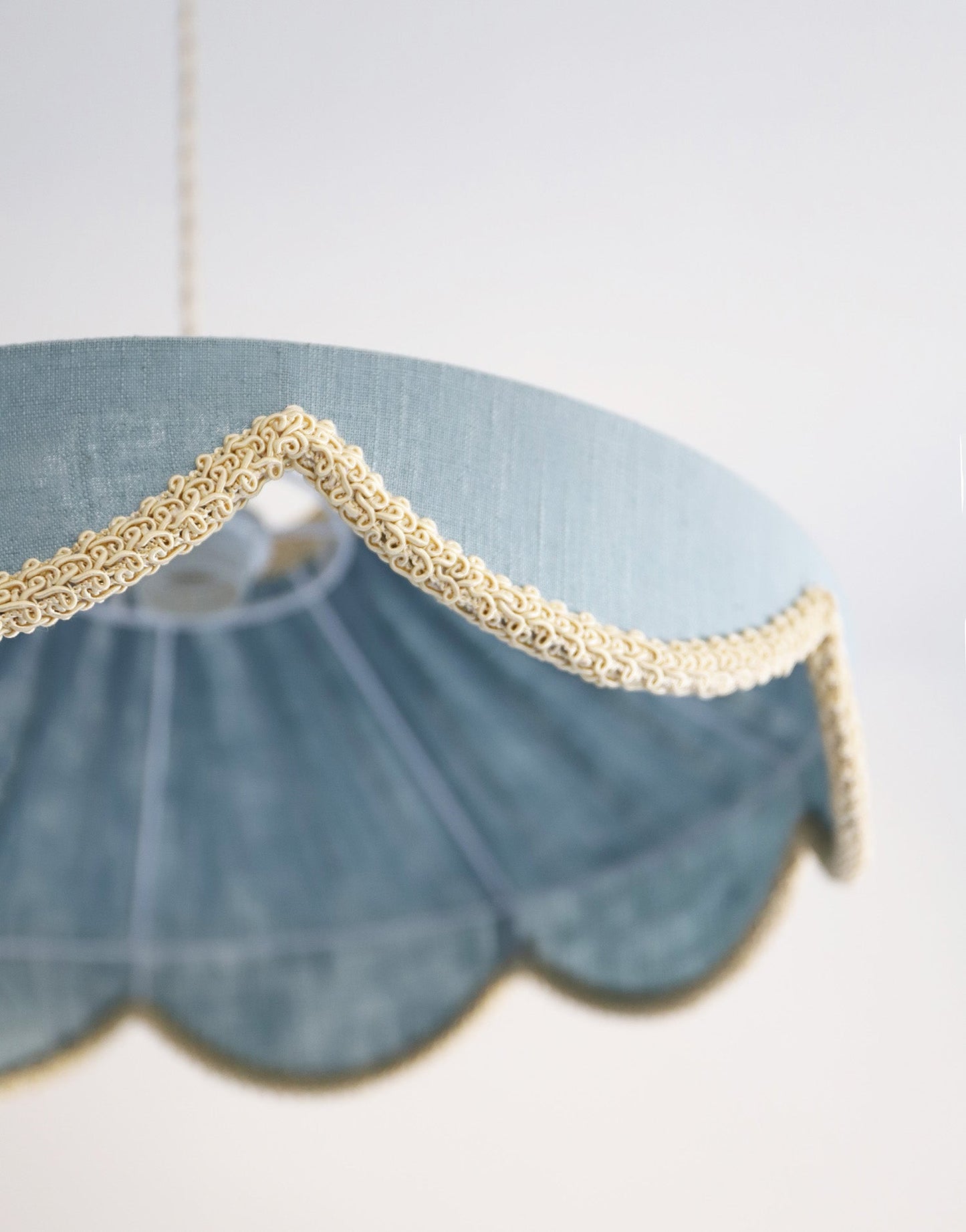 Cosette Solid-Colored Floral-Shaped Pendant Light Mineral Blue