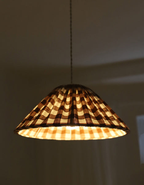 Conical Pendant Light Large Checks Malala ‘Terra’