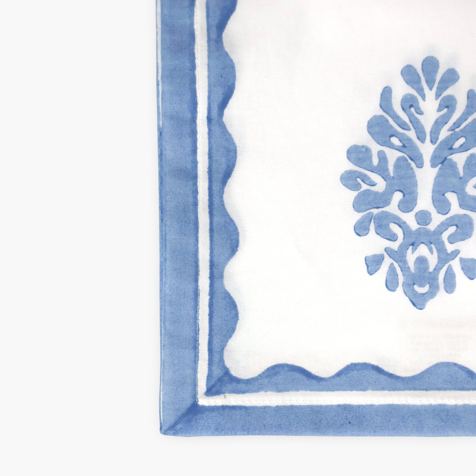Nila - Pure Cotton Table Napkin Set of 2 - Pastel Blue