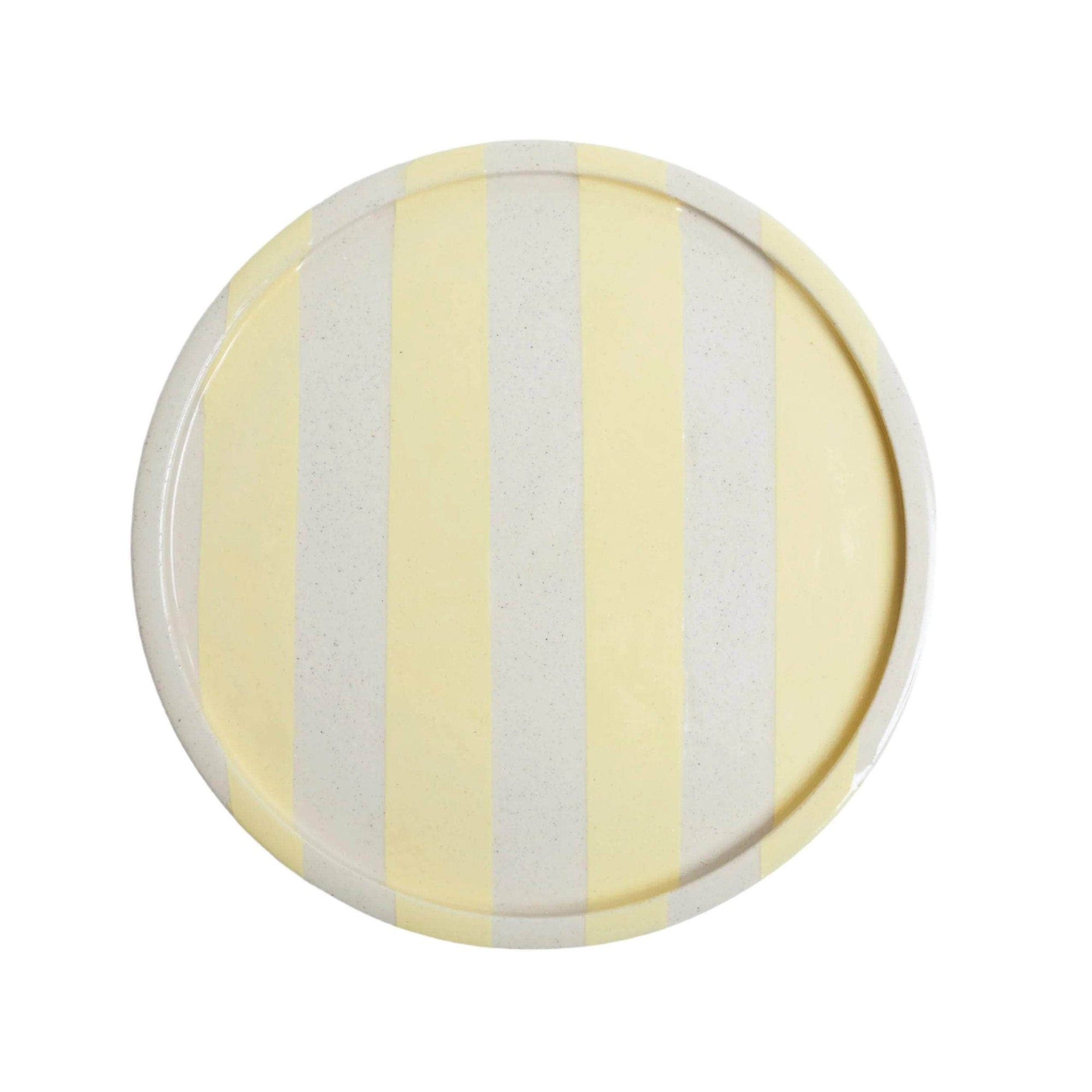Duci Striped Plate Yellow 15cm