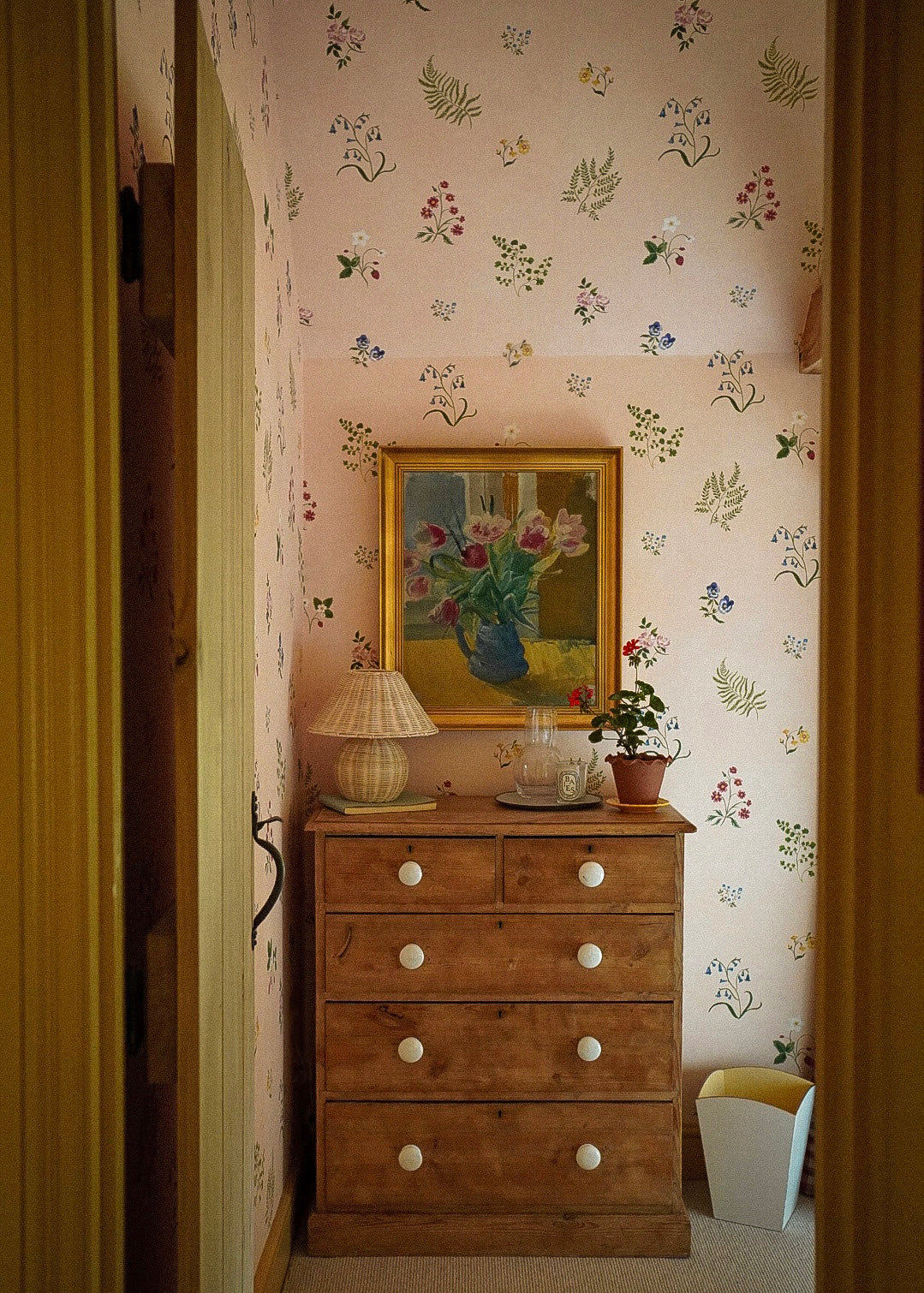 Herbarium Wildflower Wallpaper - Blush