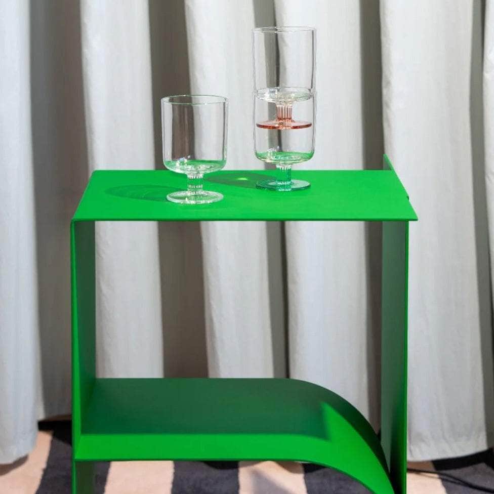 Eddie 2-Tone Wine Glass Clear/Green - Set of 2