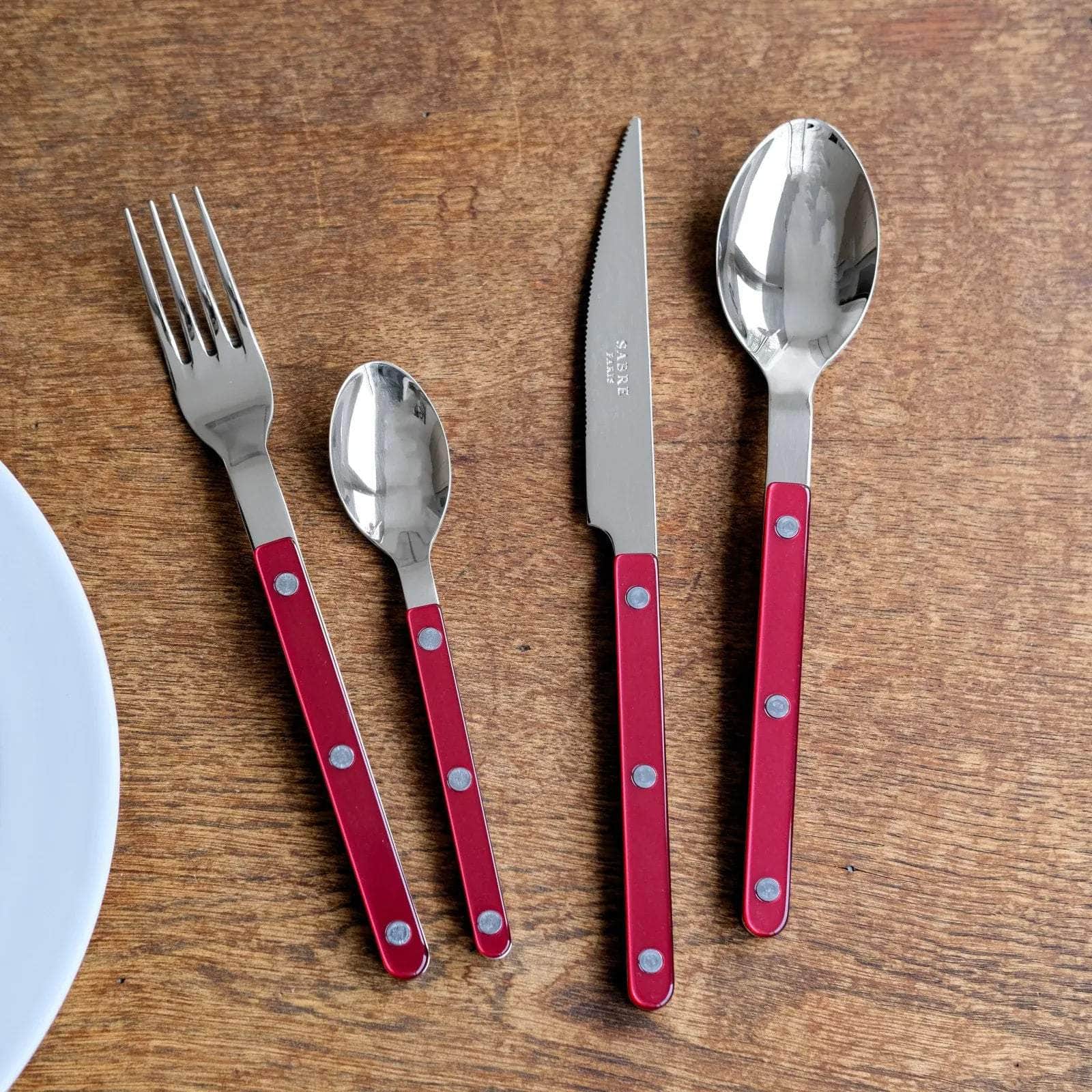 Bistrot Pearly 4pc Cutlery Set, Red