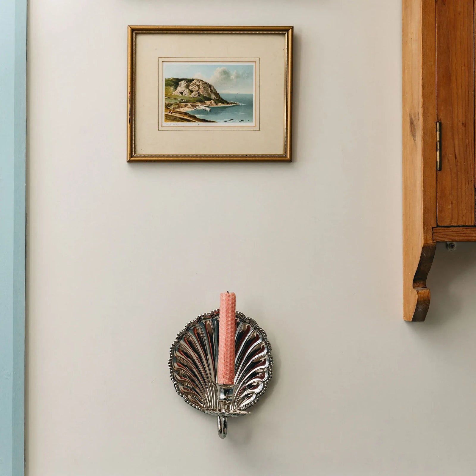 Shell Brass Wall Sconce Single (Chrome)