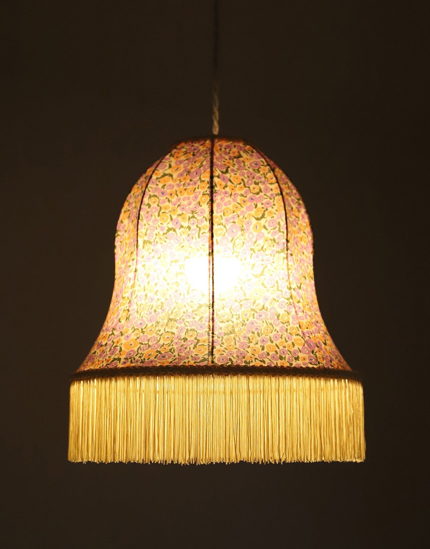 Armande "Bell" Shape Pendant Light with Fringe Print
