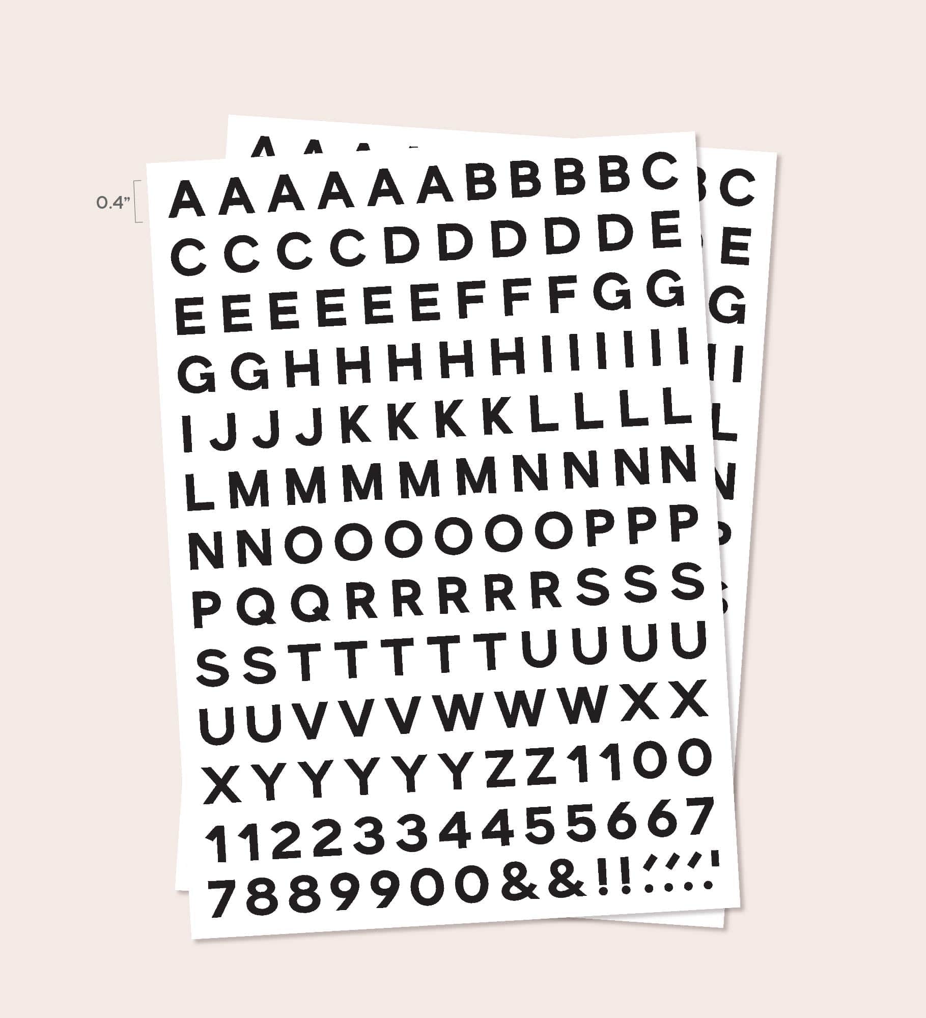 Alphabet Type DIY Plate Sticker Decoration
