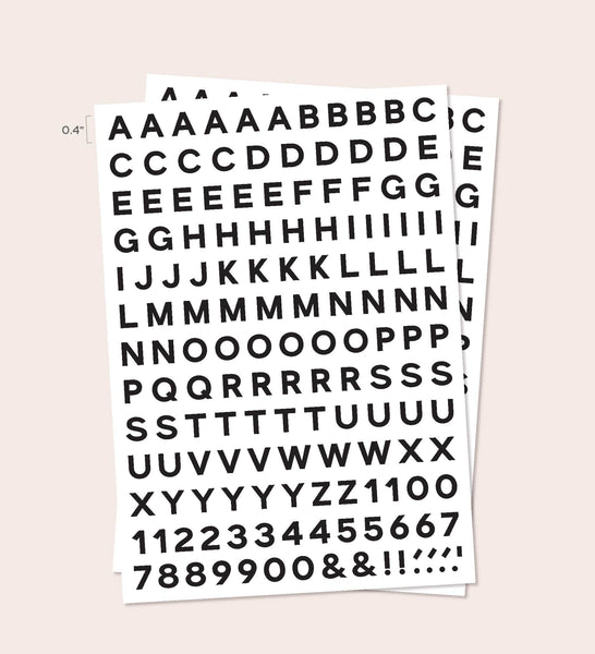 Alphabet Type DIY Plate Sticker Decoration