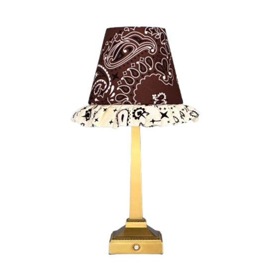 Charlie Table Lamp Brown Paisley