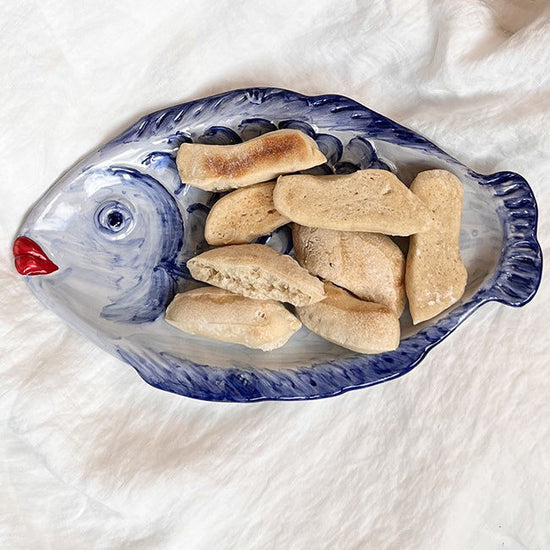 Fish Plate Baci 35cm Blue