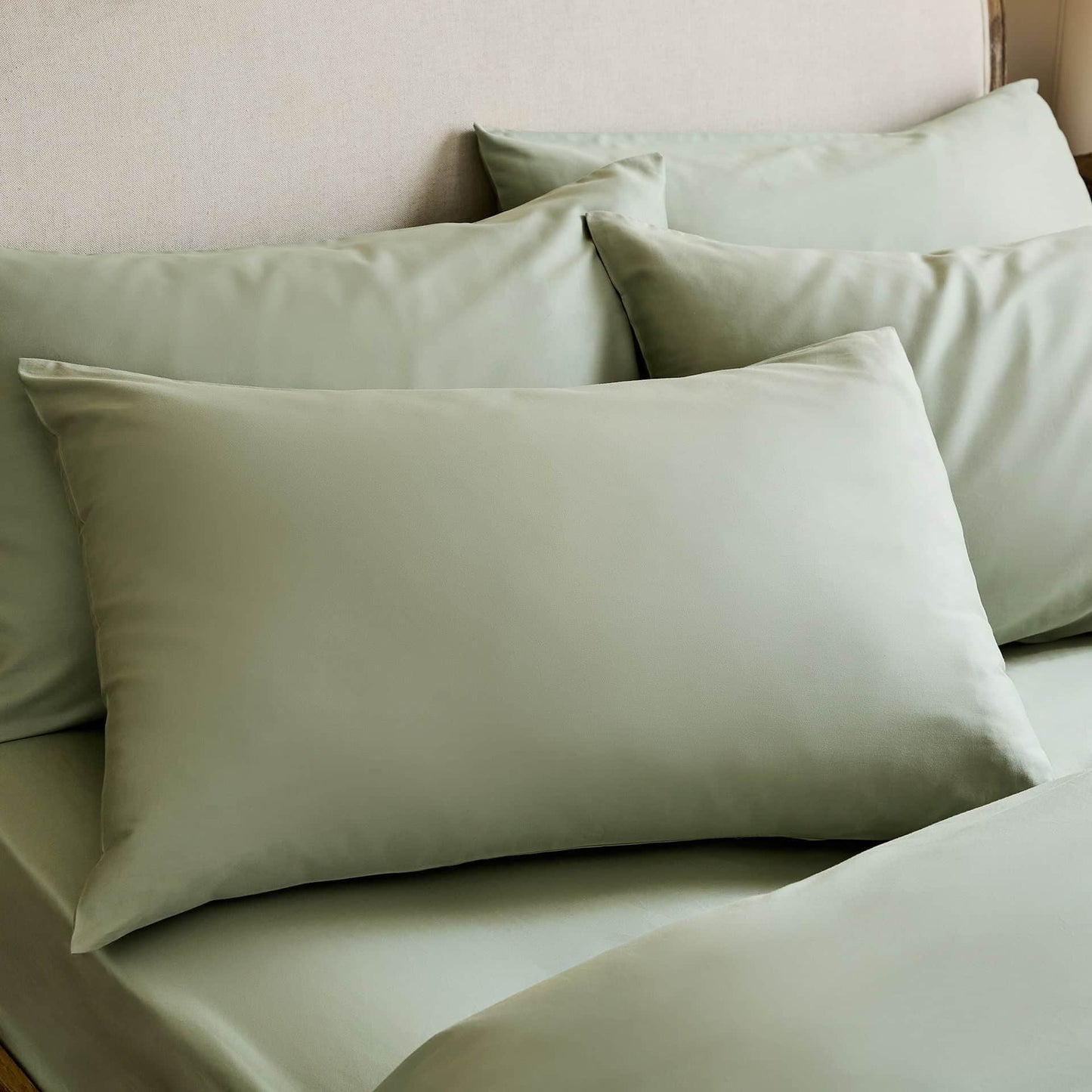 Luxury Organic Cotton Sage Green Perfect Fitted Sheet