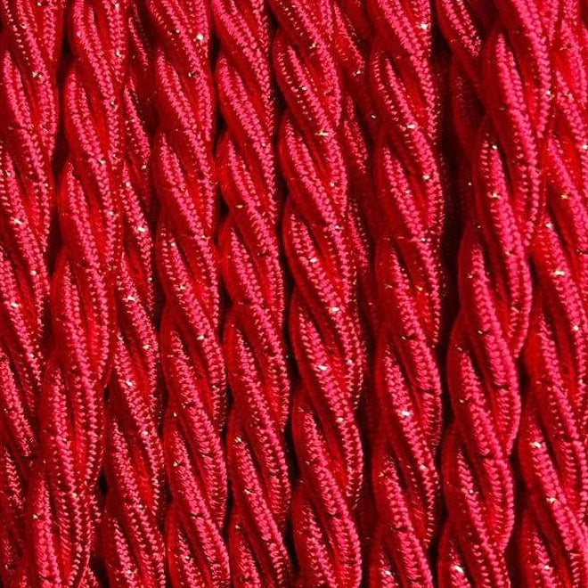 Fabric Extension Cable in Gilded Crimson