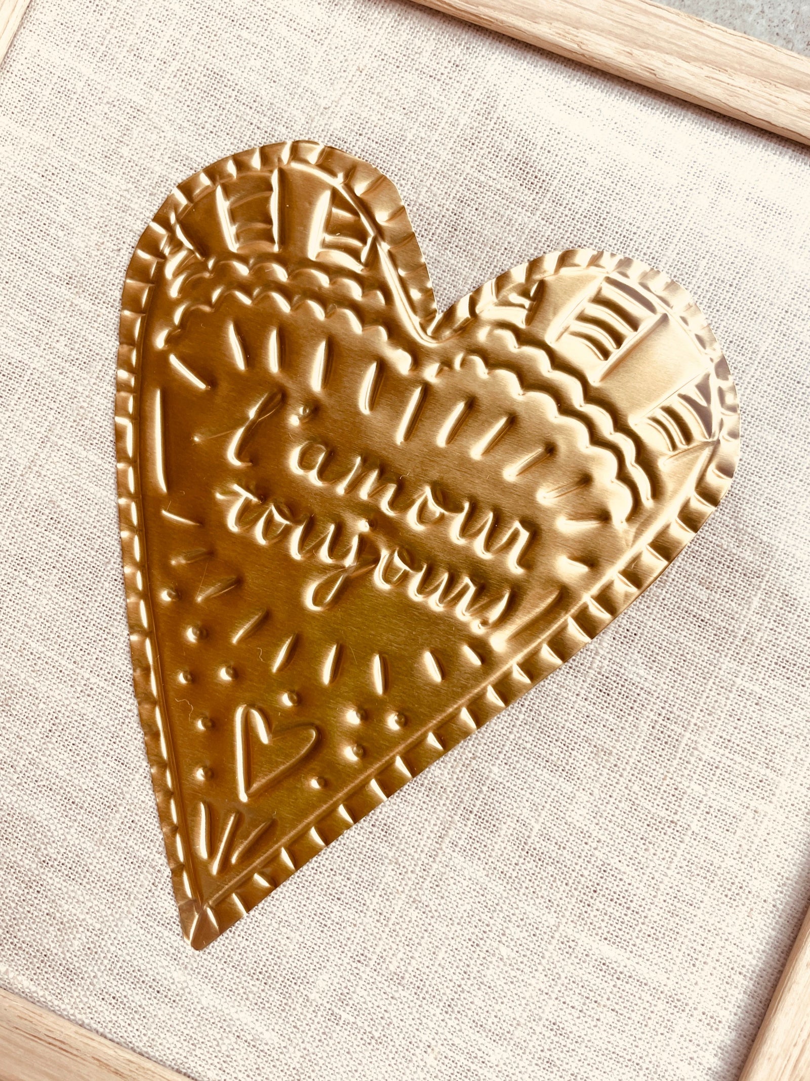 Gold Foil Art Piece - L'amour Toujours