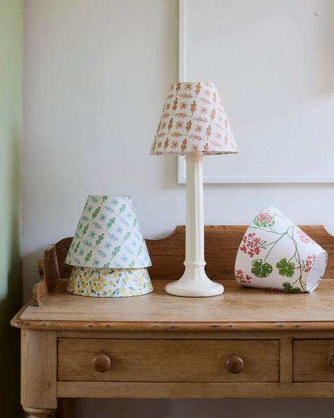 Oxalis Oak Paper Lampshade - Peppermint