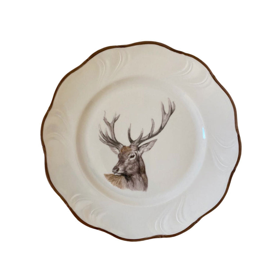 Sveva's Home Porcelain Deer Plate Set of 4