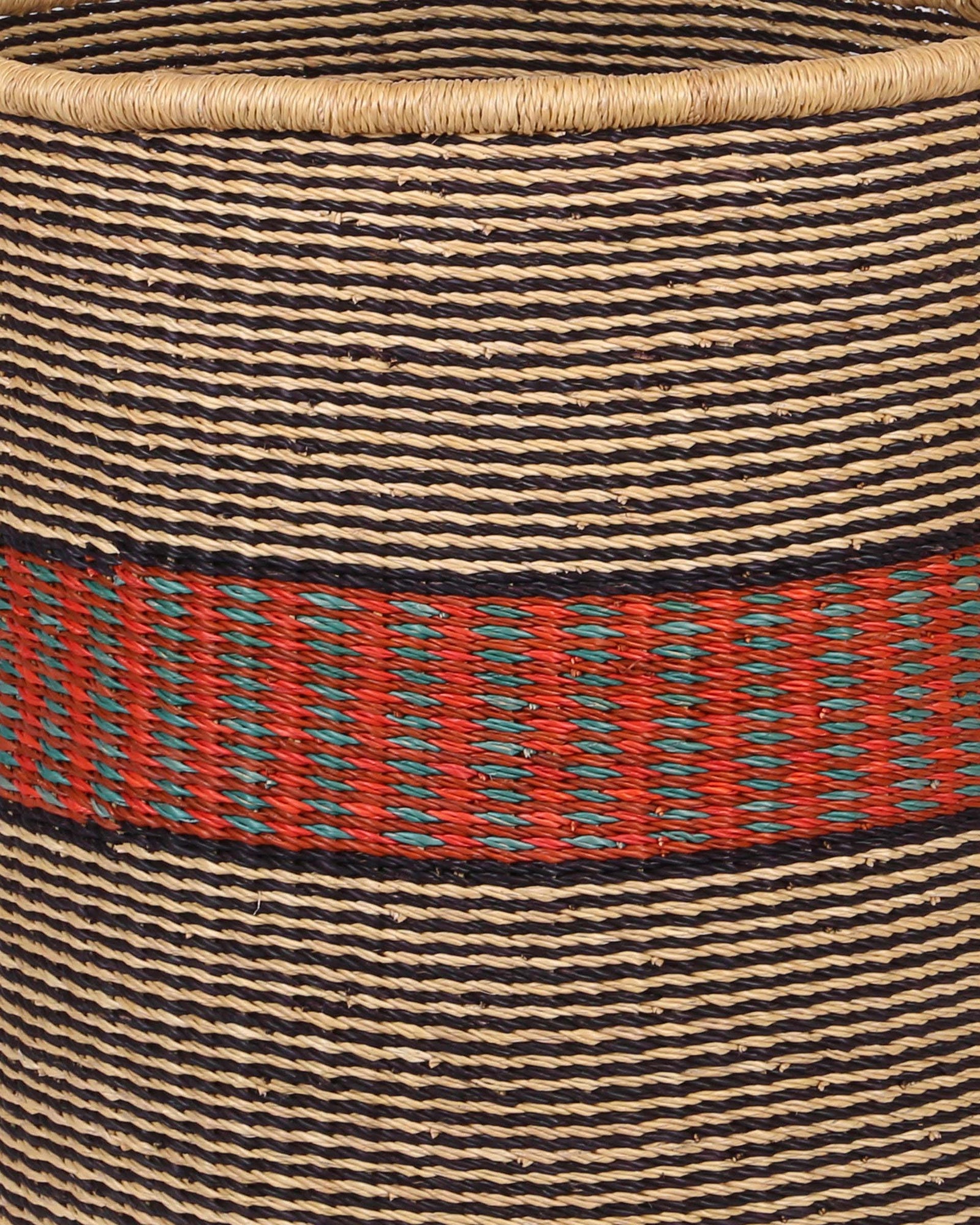 TIMNA: Brown, Black and Blue Log or Laundry Basket