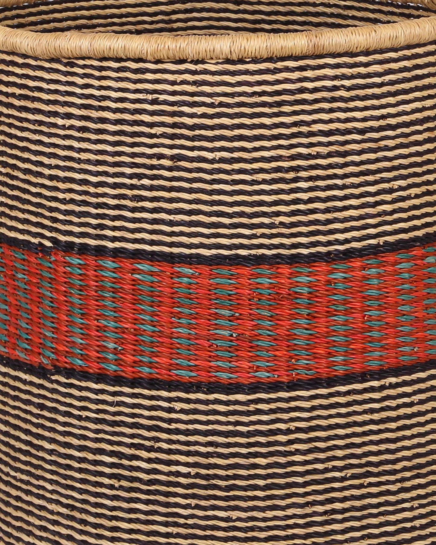 TIMNA: Brown, Black and Blue Log or Laundry Basket