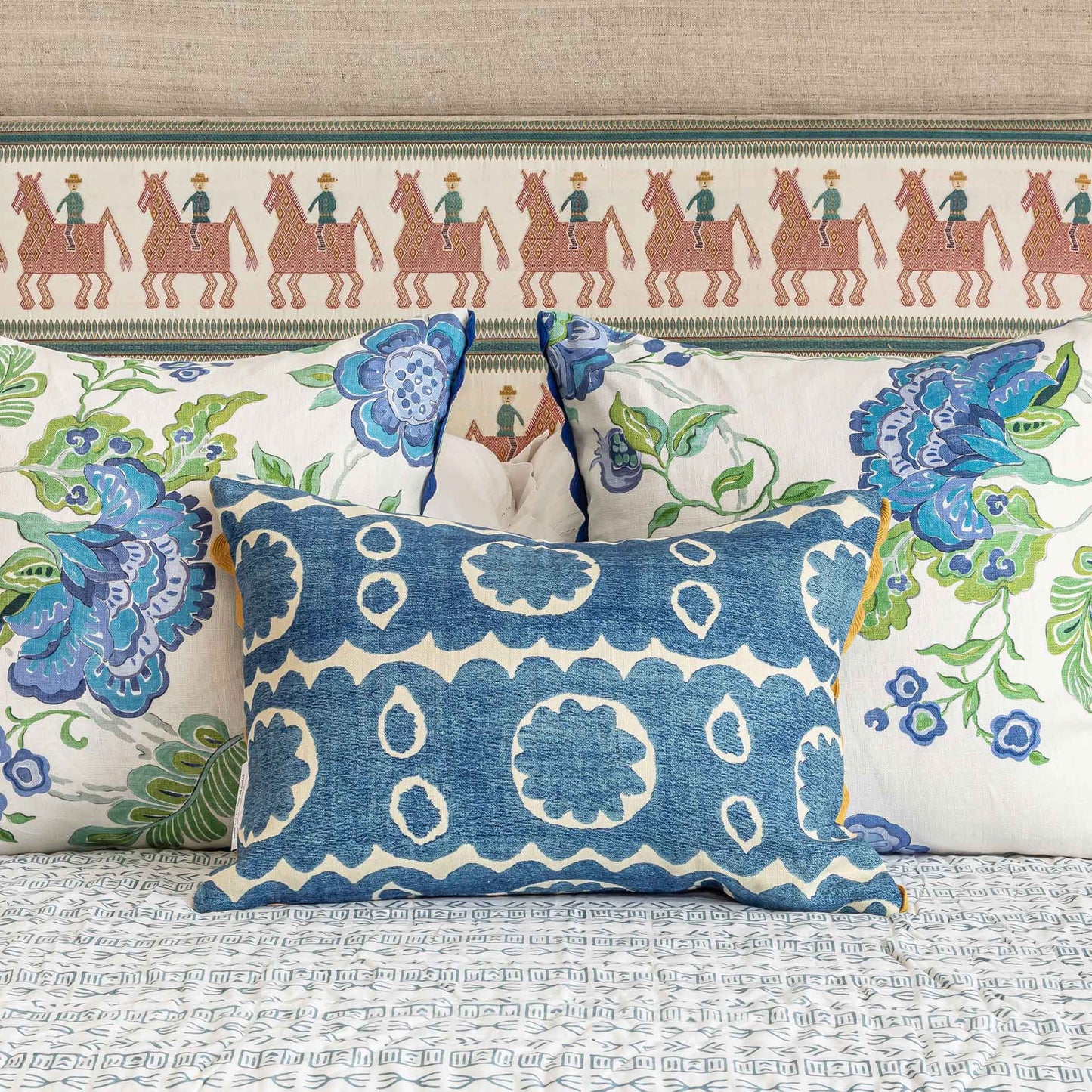 Osborne Blue Oblong Cushion