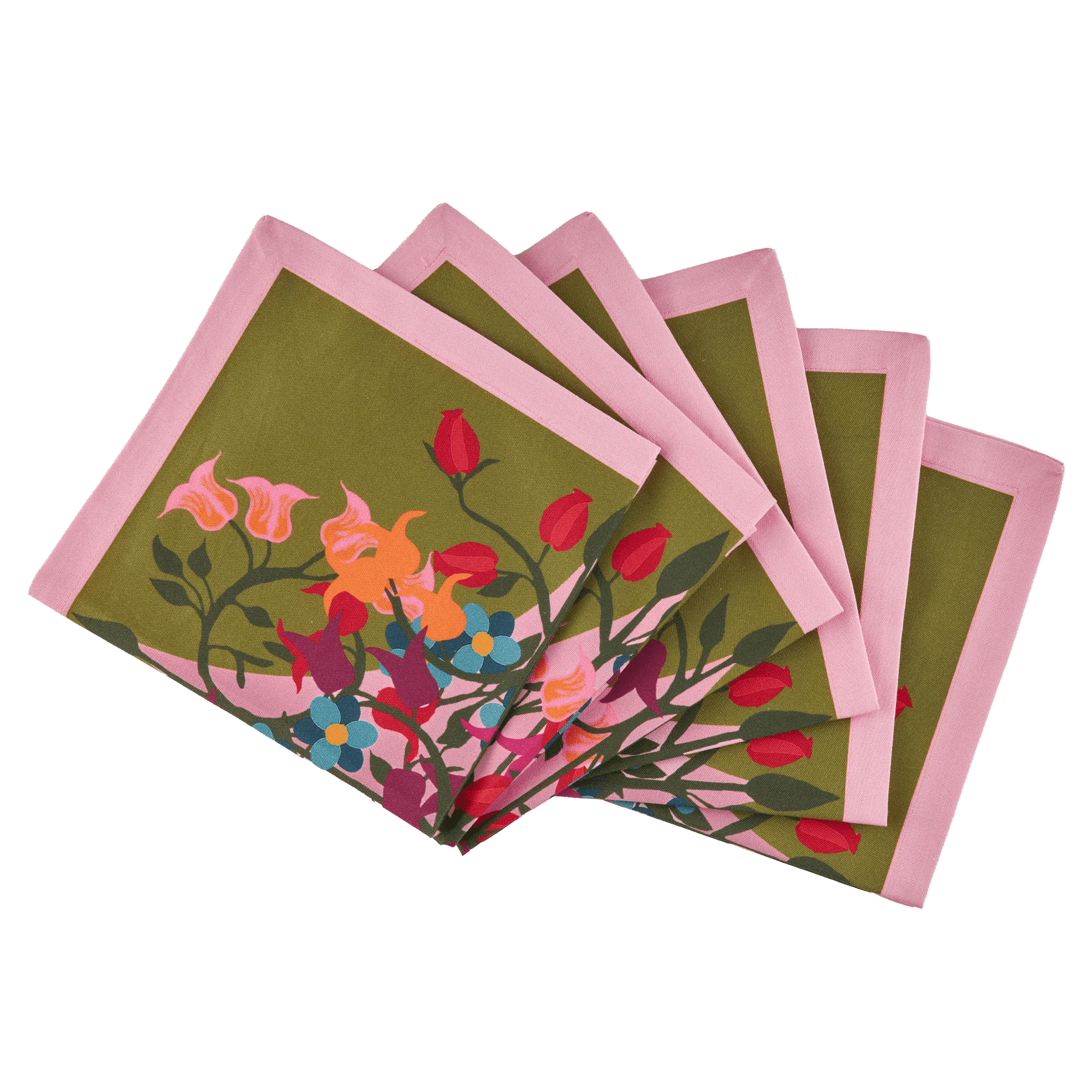 Blumen Green Napkins | Set of 6