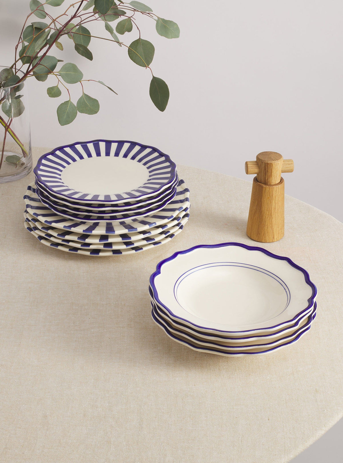 12 Piece Mixed Dinnerware Set with Pasta Bowl - MRJ