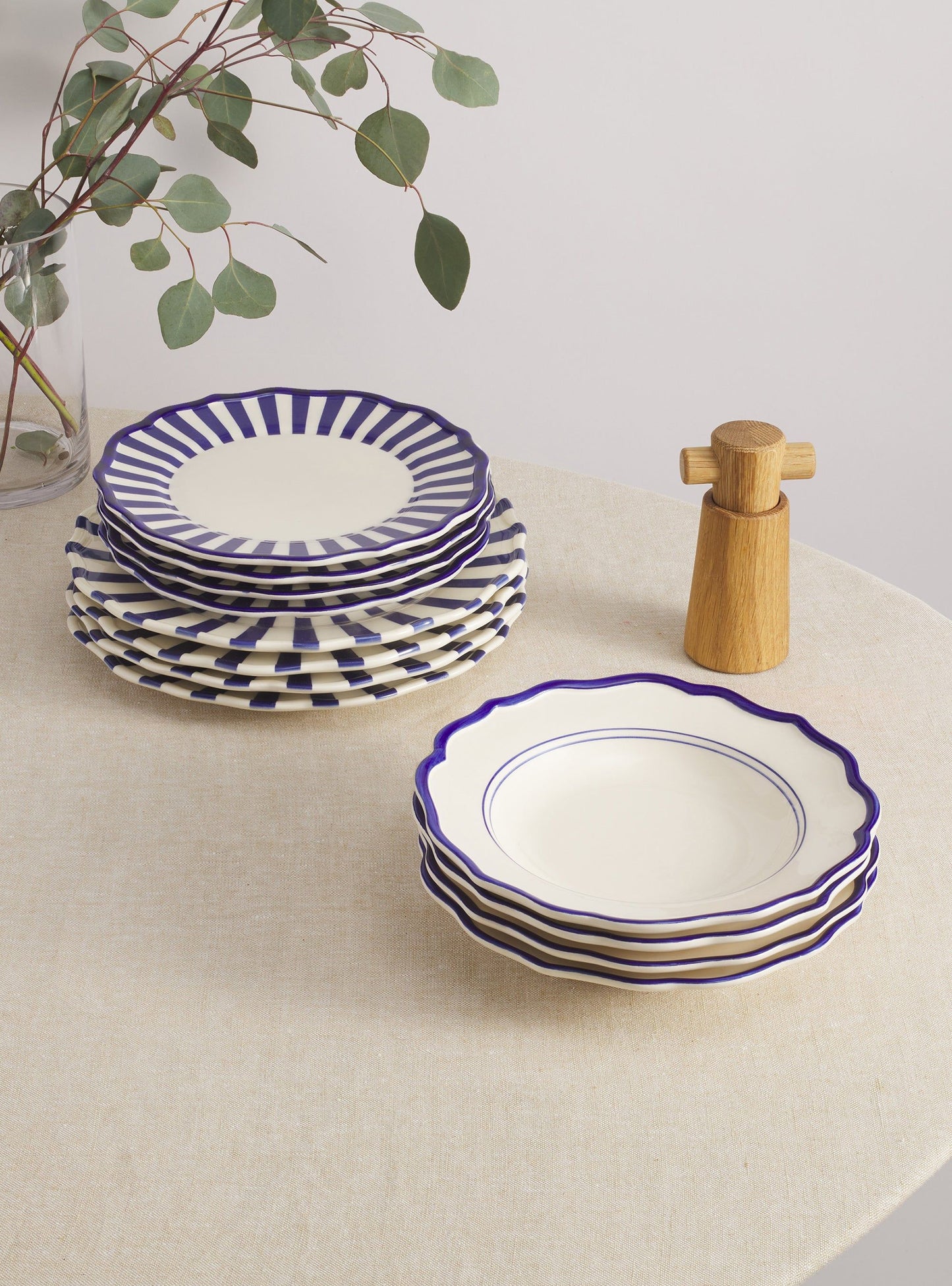 12 Piece Mixed Dinnerware Set with Pasta Bowl - MRJ