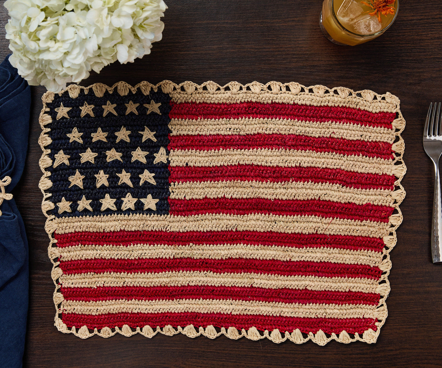 Handcrafted Scalloped Americana Placemats