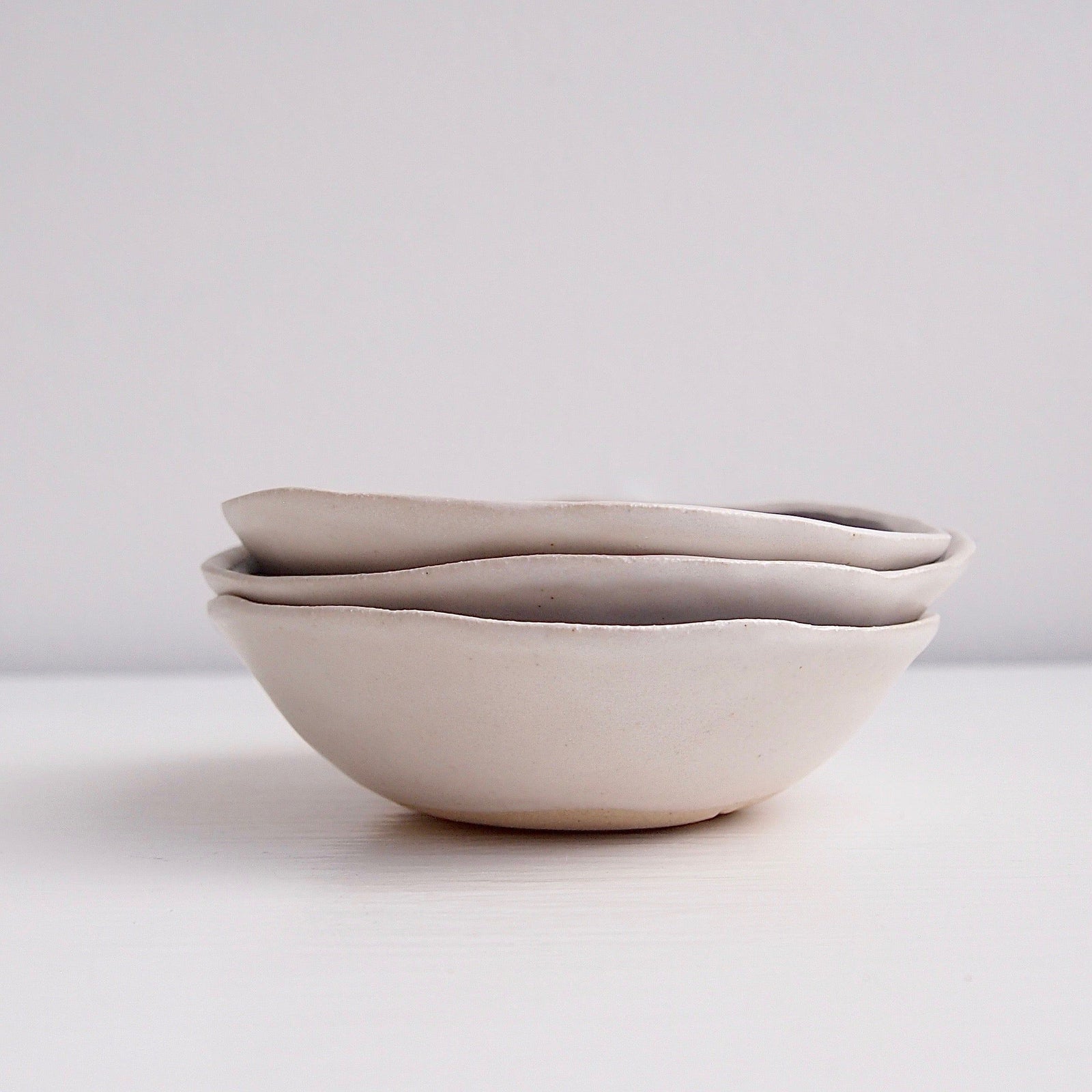 Handmade Grey and White Ceramic Soap Dish