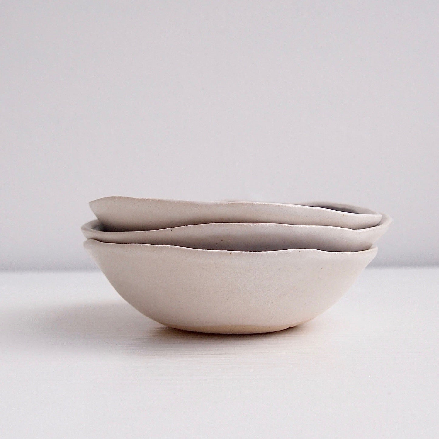 Handmade Grey and White Ceramic Soap Dish
