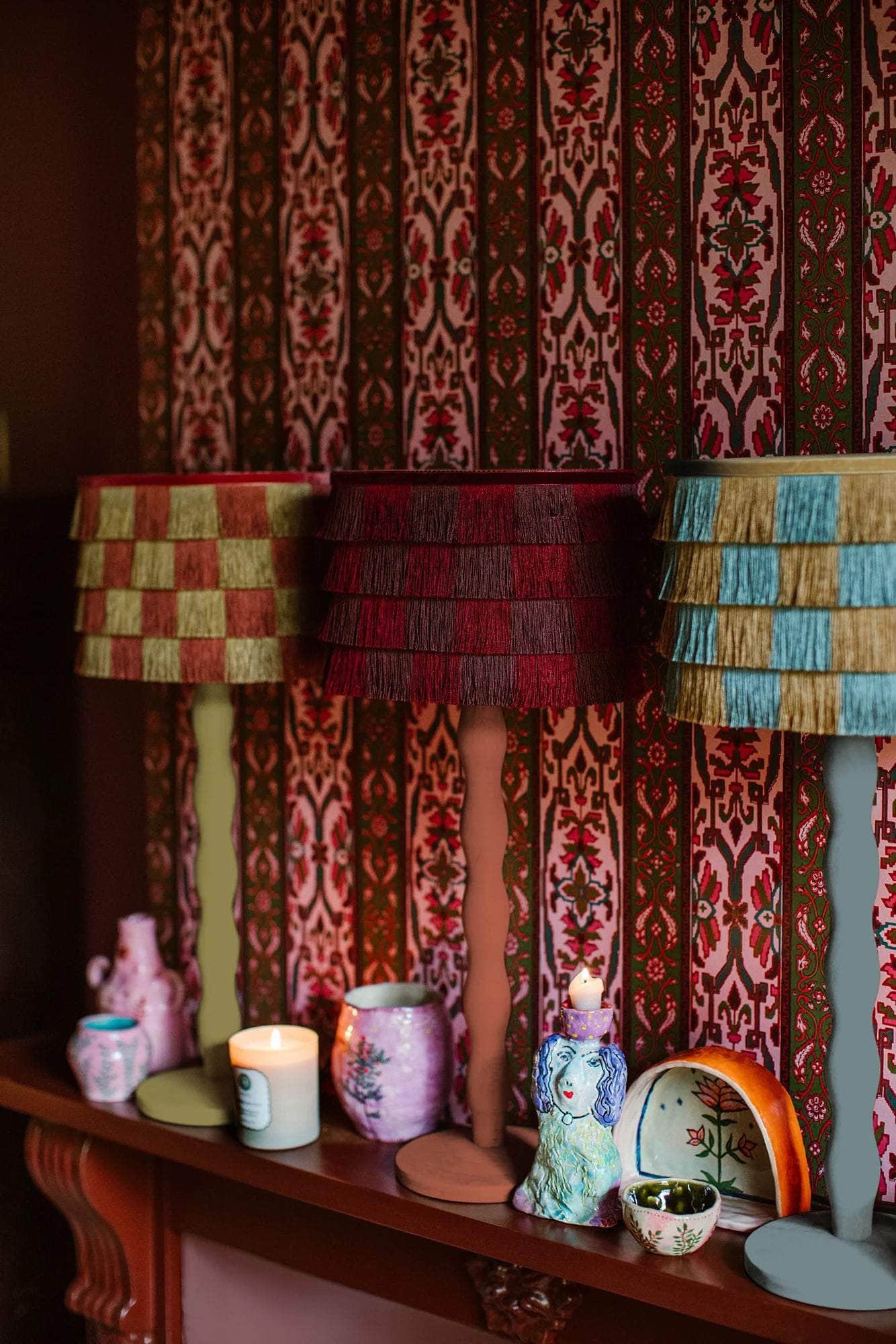 Lampshade Giselle Olive & Rosewood