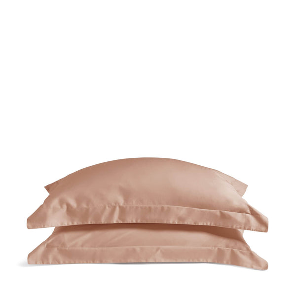 Luxury Organic Clay Pink Edged Pillowcases