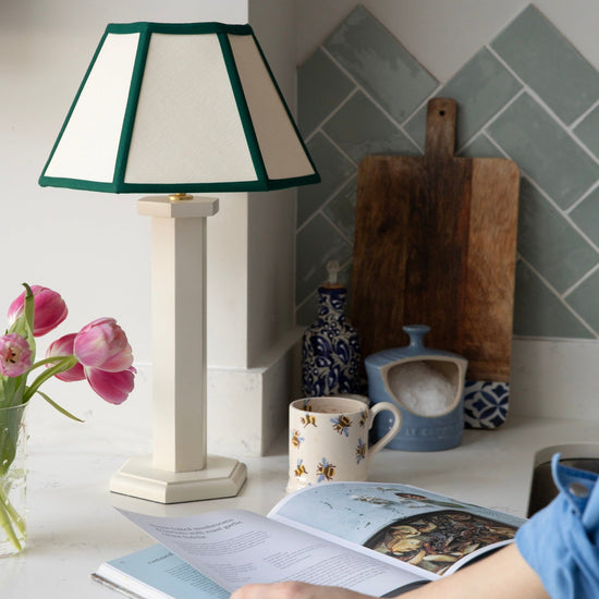 Hexagon Bedside Lamp - Oyster White (US)