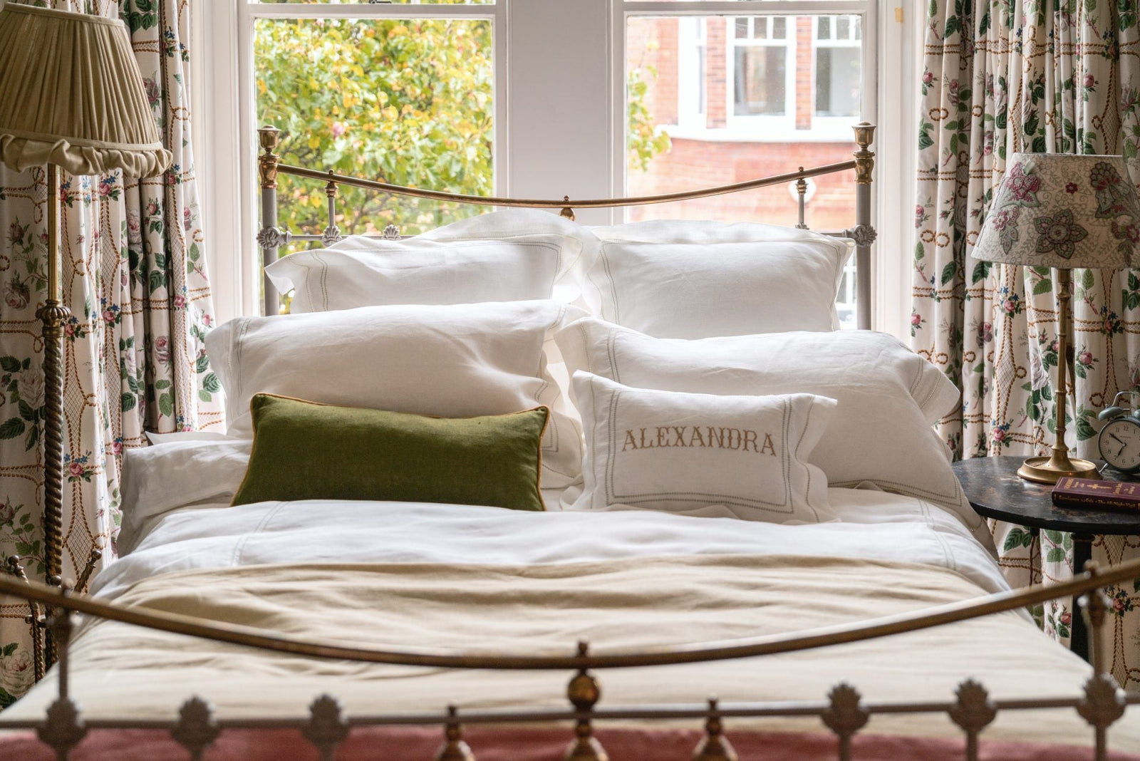 Pillowcase Hemstitch Botanical Green