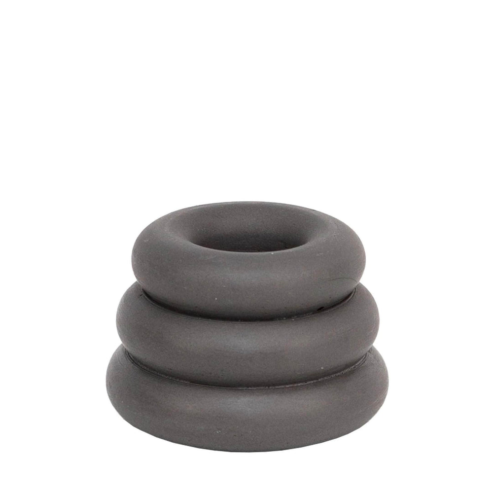 Charcoal Triple O Candleholder