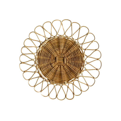 Natural Rattan Charger Plate - Sun Flower