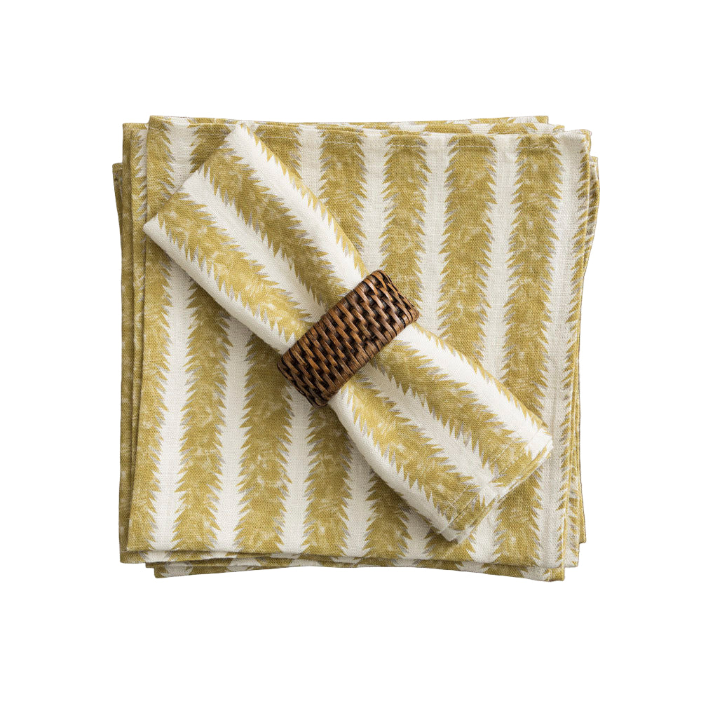Set of 6 Atria Mini Yellow Napkins