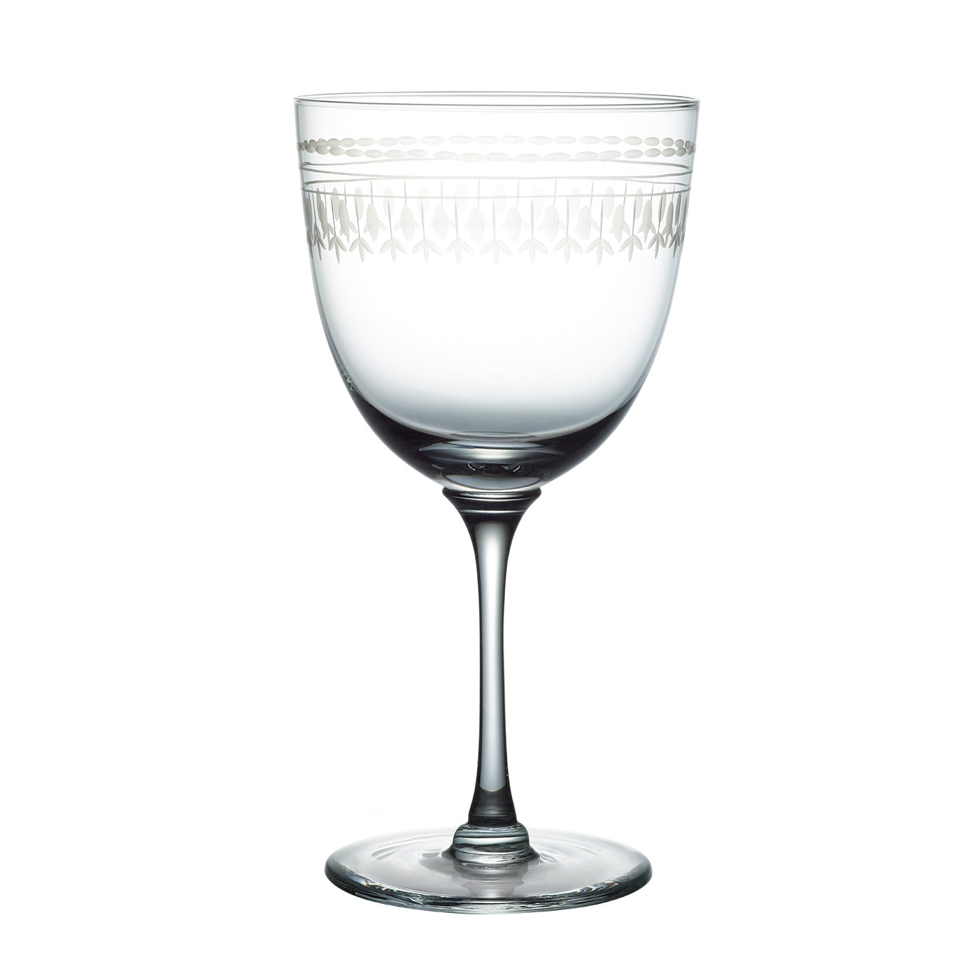 Large Crystal Wine Glasses with Ovals Design