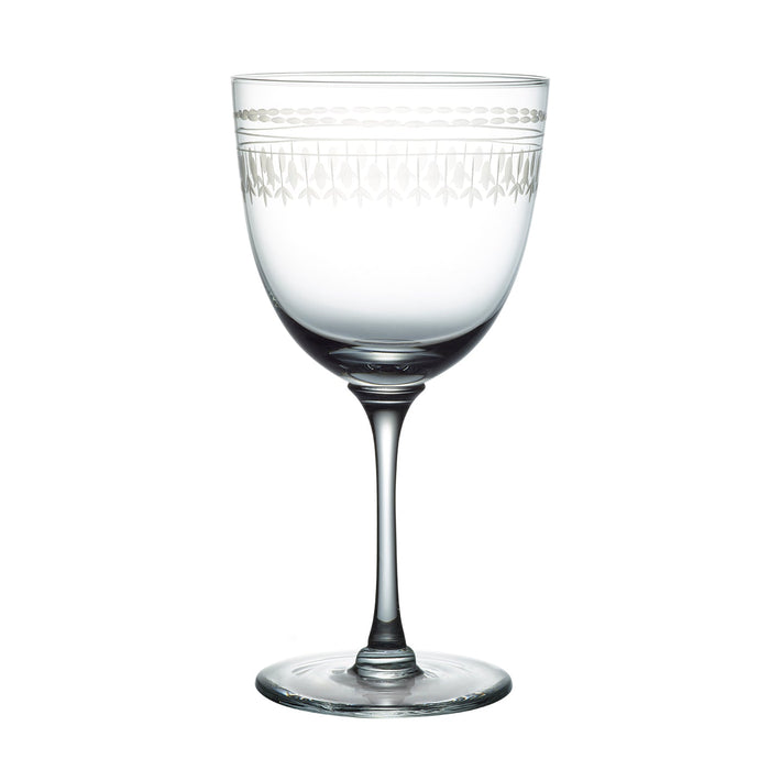 Large Crystal Wine Glasses with Ovals Design
