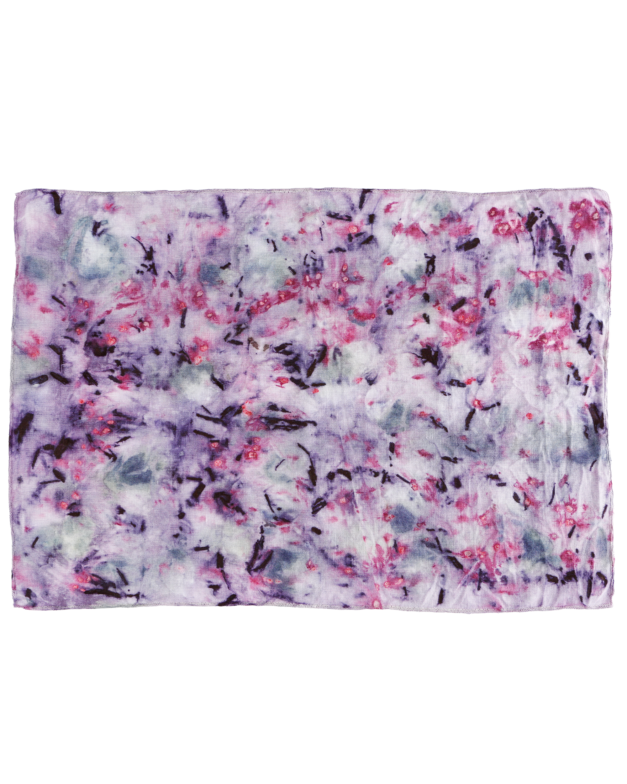 Black Rose Splatter Linen Placemat Set-