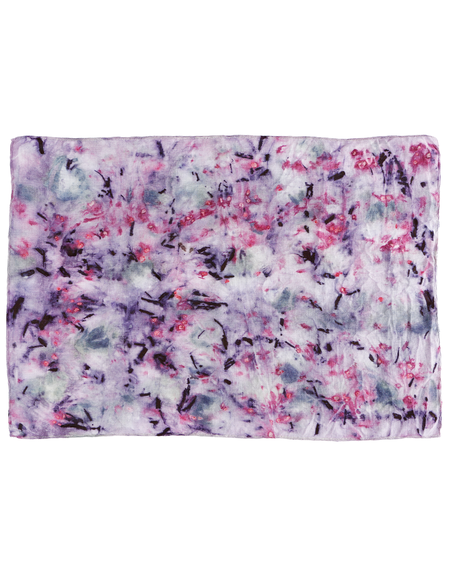 Black Rose Splatter Linen Placemat Set-
