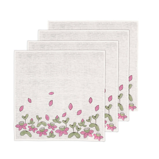 Lotus Pond Table Napkin - Pink (Set of 4)