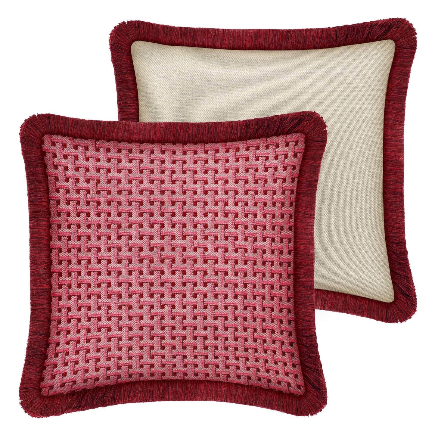 Cushion Janis Bordeaux & Pink