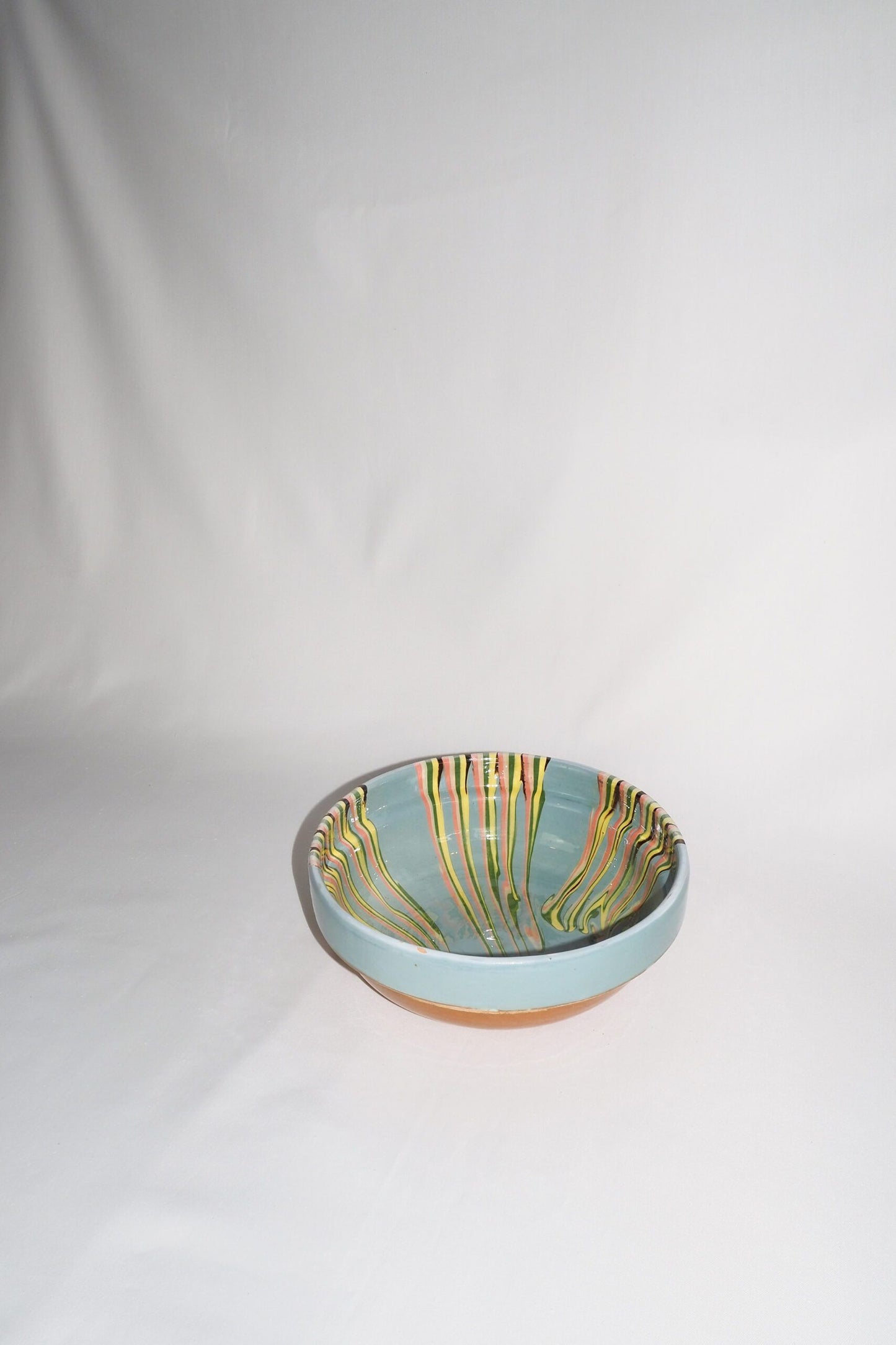 Blue Marbled Large Serving Bowl