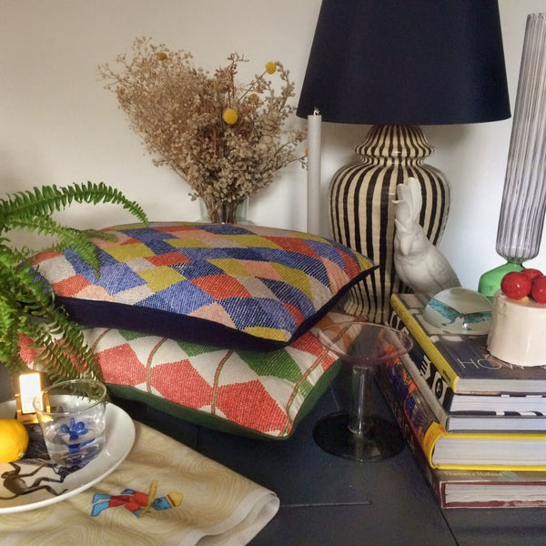 Sapowaydidi Cushion - Red, Mustard, Green