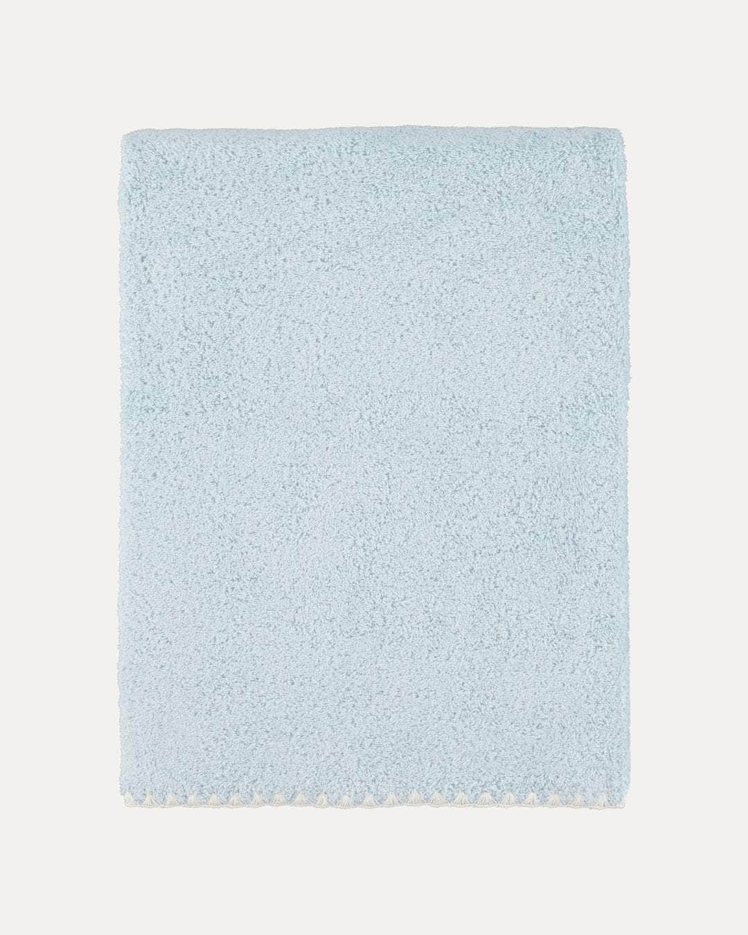 Blue and White Shell Bath Towel