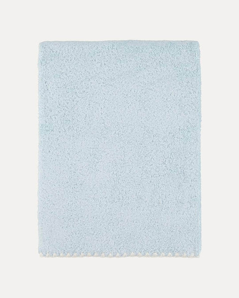 Blue and White Shell Bath Towel